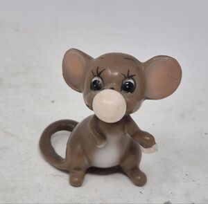Josef Originals Vintage Ceramic Mouse Chewing Bubble Gum